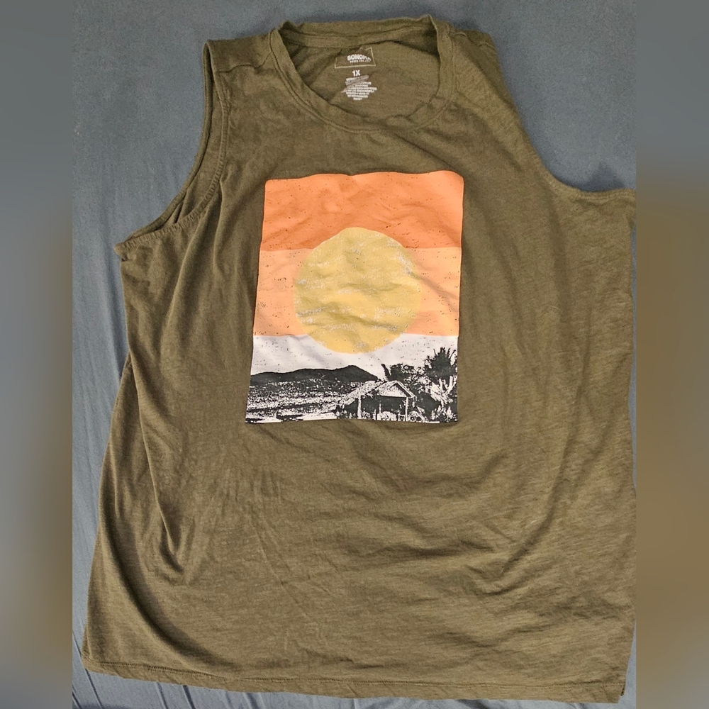 Sonoma Women's Sunset Muscle Tank Top Plus Size Sleeveless